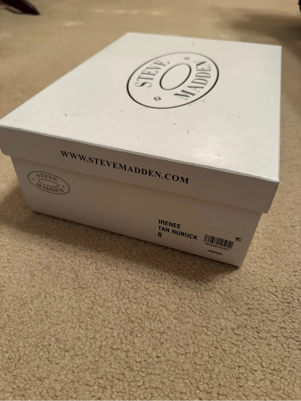 STEVE MADDEN IRENEE TAN NUBUCK SIZE 6